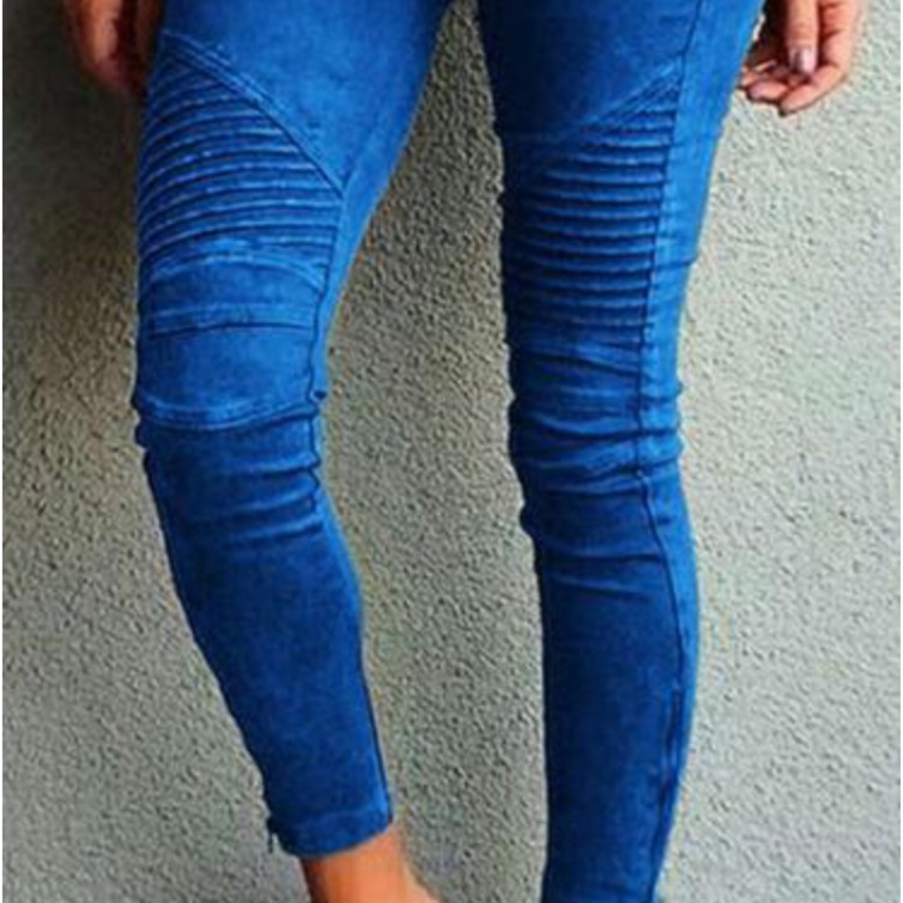 Fray Boya Pleat  Moto Jeggings Small